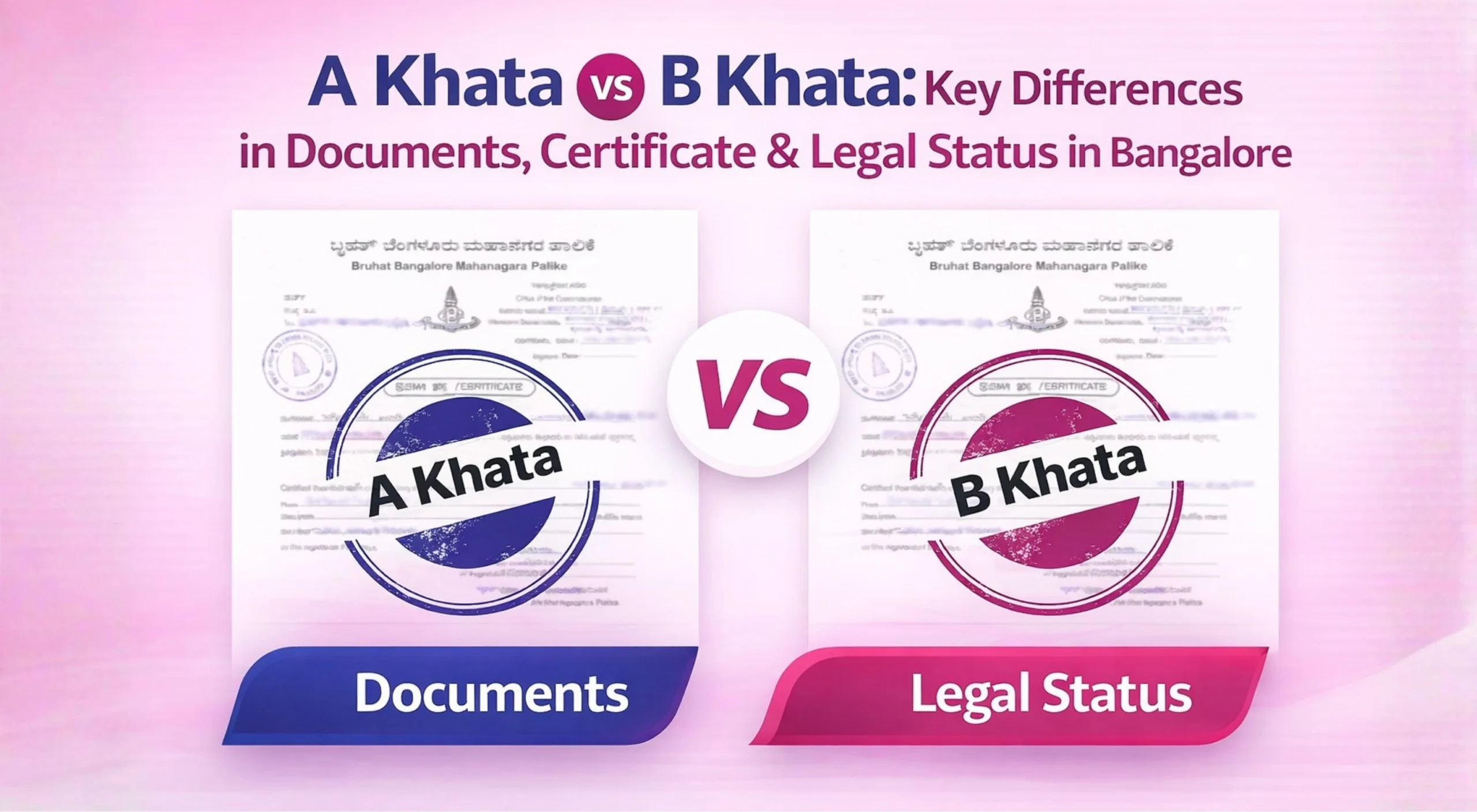 Difference Between A Khata & B Khata