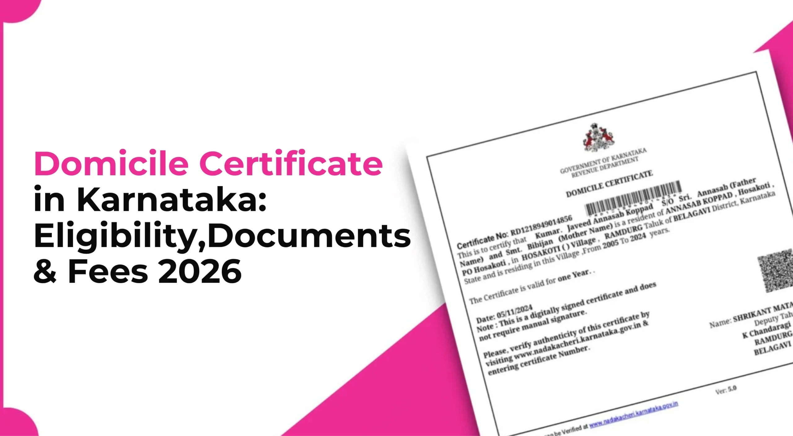 How to Apply for a Domicile Certificate in Karnataka