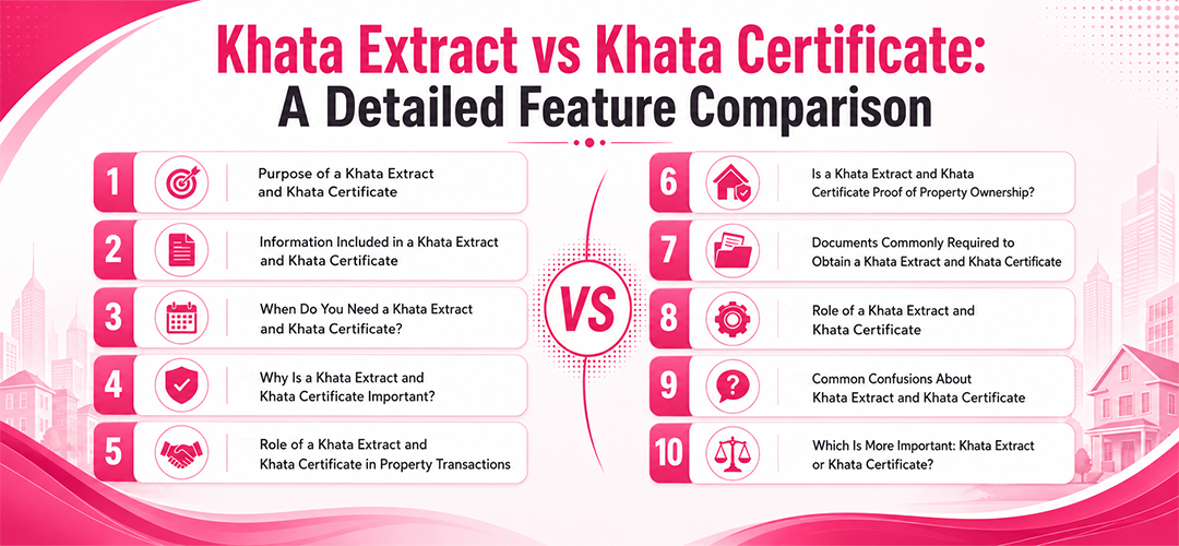 Khata Extract vs Khata Certificate-Feature-by-Feature Comparison