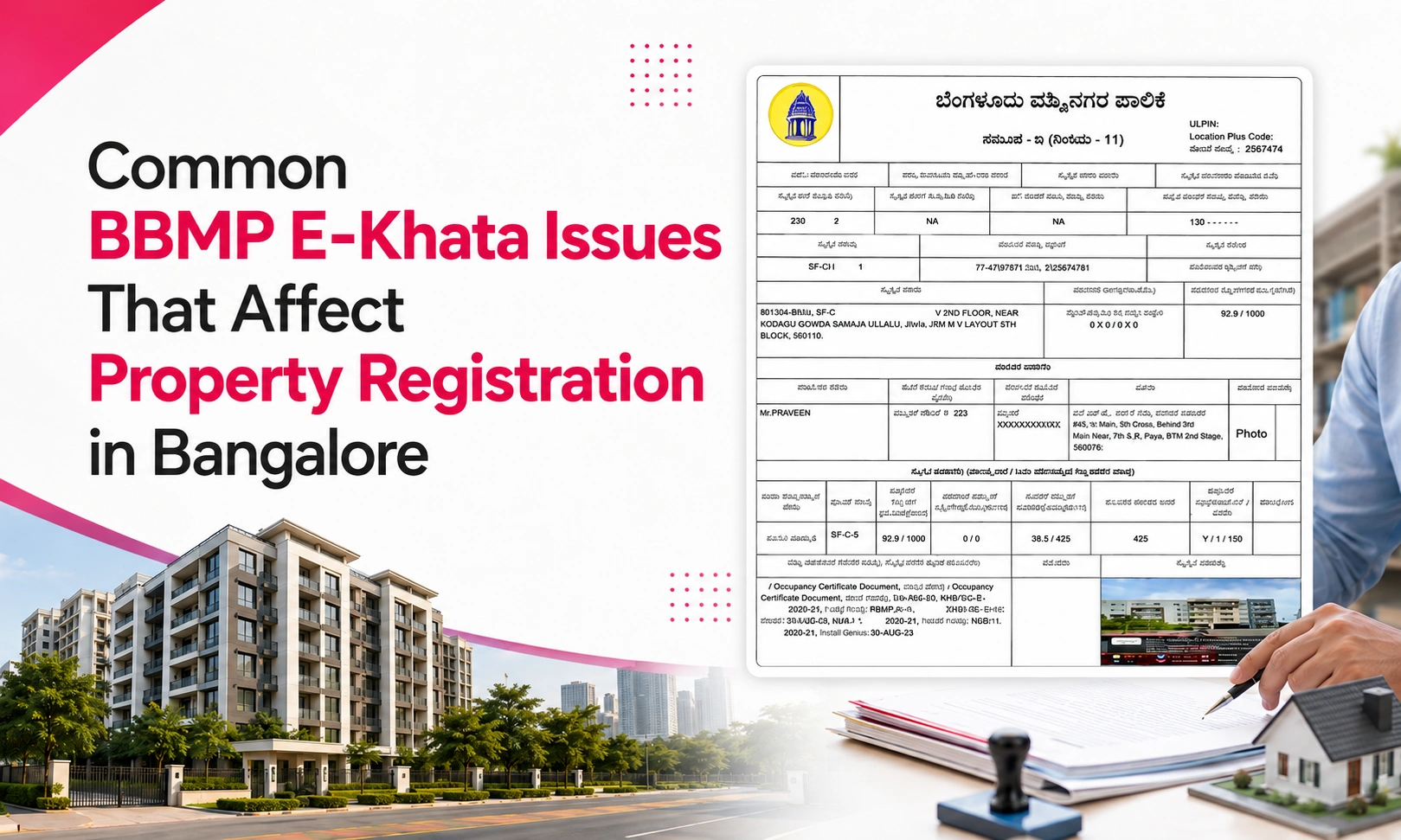 Common BBMP E-Khata Issues That Affect Property Registration in Bangalore